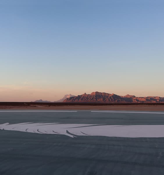 The mountains of West Texas as seen from New Shepard's landing pad.