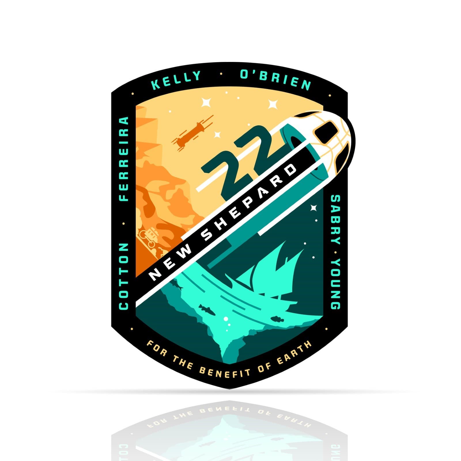 The NS-22 mission patch.