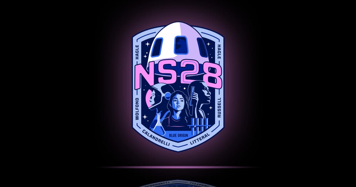 The mission patch for NS-28.