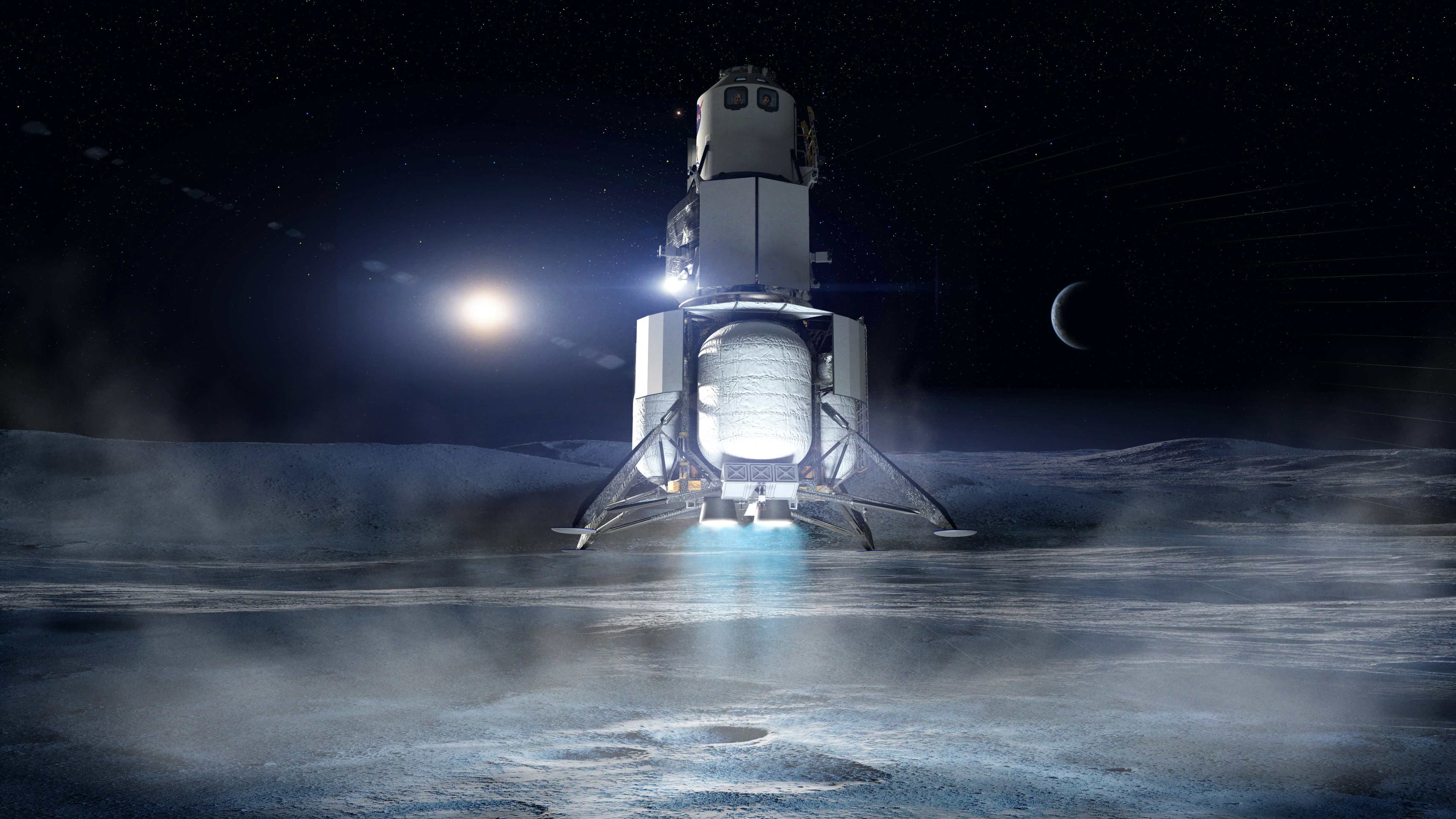 A rendering of the National Team's integrated lander design.