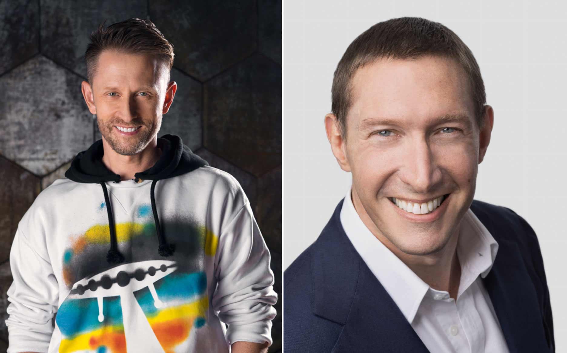 Headshots of Chris Boshuizen (L) and Glen de Vries (R).