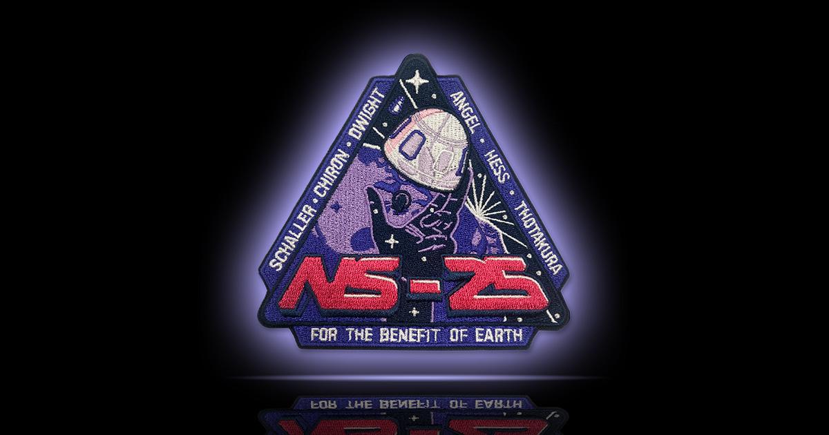 The mission patch for NS-25.